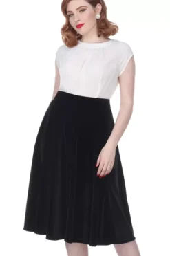 Alice Skirt (Black Velvet)>Bettie Page Clearance