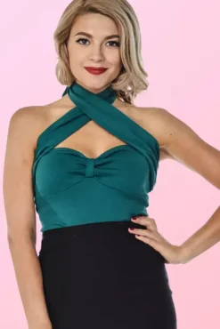Anna Top (Green) By>Bettie Page