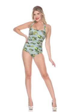 Avocados W/ Front Sarong By>Bettie Page Best