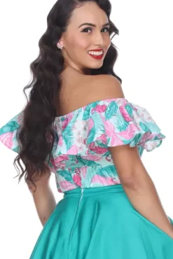 Bella Ruffle Top (Flamingo)><noscript><img width=