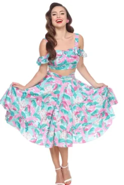 Cha Cha Skirt (Flamingo) By>Bettie Page Best