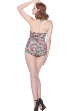 Cherry Gingham W/ Front Sarong By><noscript><img width=