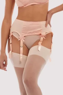 Classic Suspender Belt (Peach)>Bettie Page Outlet