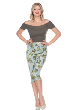 Debby Short Sleeved Top (Olive) By>Bettie Page New