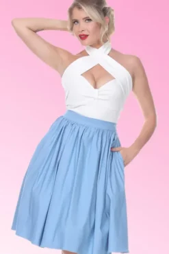 Ellie Skirt (Chambray) By>Bettie Page