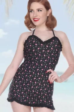 Flamingo W/ Ruffle Dress>Bettie Page