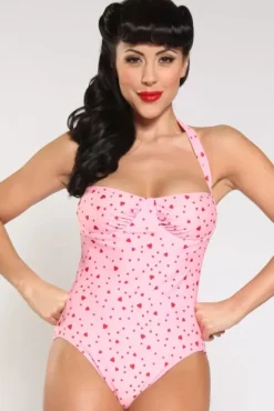 Hearts 1-Piece Halter>Bettie Page New