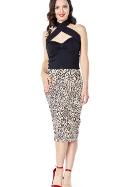 High Time Skirt (Leopard) By>Bettie Page Hot