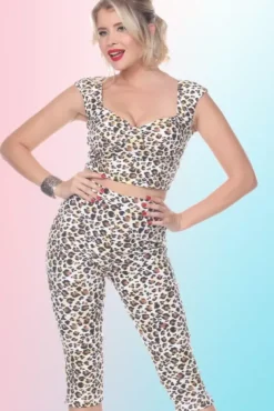 Honey Bop Capri (Leopard) By>Bettie Page