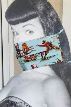 Horsing Around Face Mask>Bettie Page