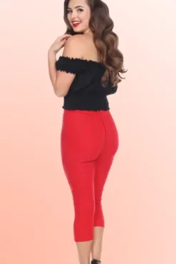 Hot Time Capris (Red) By>Bettie Page Online