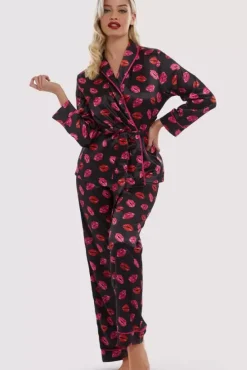Kiss Print Tie Pj Set><noscript><img width=