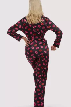Kiss Print Tie Pj Set><noscript><img width=