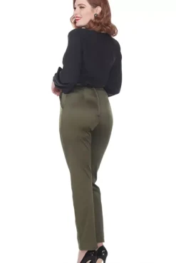 Monica Trouser (Olive) By>Bettie Page