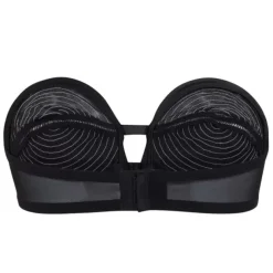 Spiral Stitch Overwire Bra (Black/Peach) By><noscript><img width=