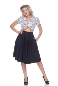 Swing Skirt (Black) By>Bettie Page Clearance