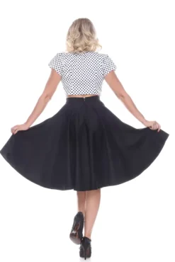 Swing Skirt (Black) By>Bettie Page Clearance