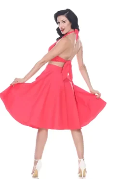 Swing Skirt (Coral) By>Bettie Page Hot
