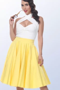 Swing Skirt (Yellow) By>Bettie Page