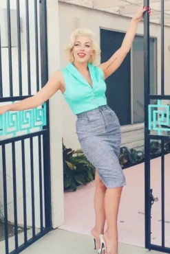 Tucson Top (Mint) By>Bettie Page Hot