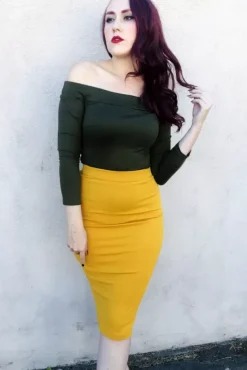 Valerie Skirt (Mustard) By>Bettie Page Outlet
