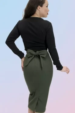 Valerie Skirt (Olive) By>Bettie Page Discount
