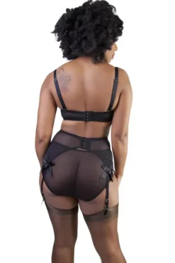 Z Stitch 4 Strap Suspender Belt (Leopard) By>Bettie Page Online